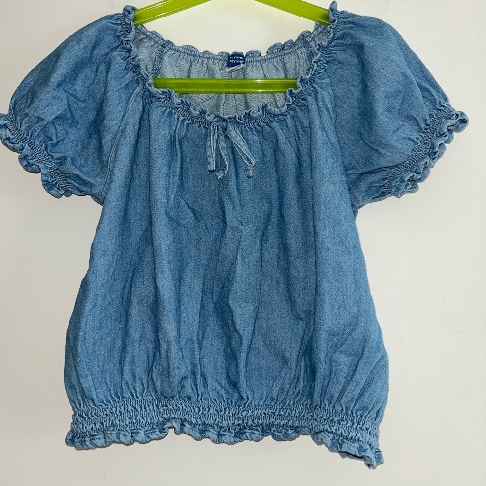 Old Navy Denim peasant blouse